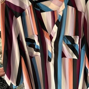 Striped Multicolor Women's Top size 3